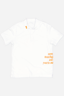 Preppy White Distressed Polo