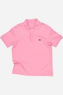 Preppy pink distressed polo