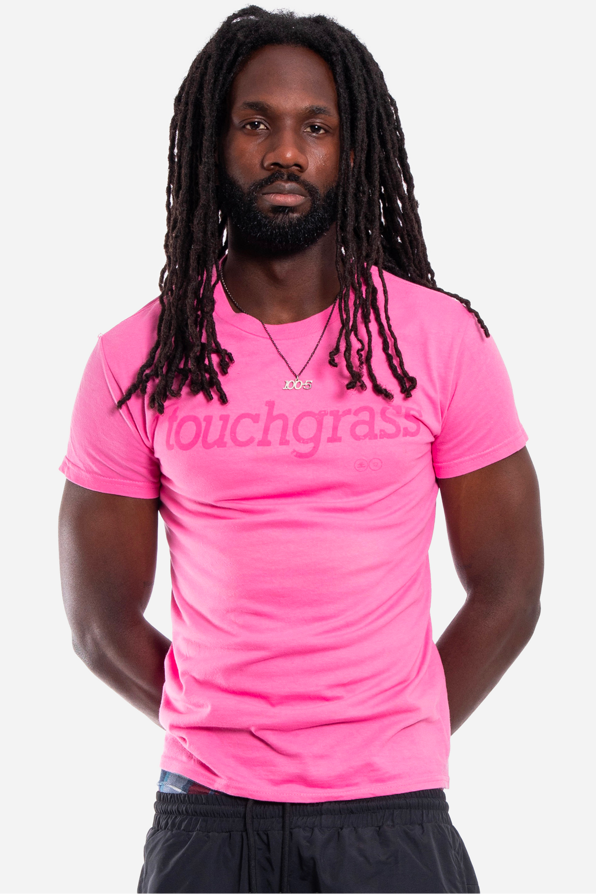 Touchgrass classic tee pink