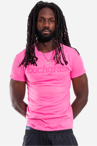 Touchgrass classic tee pink