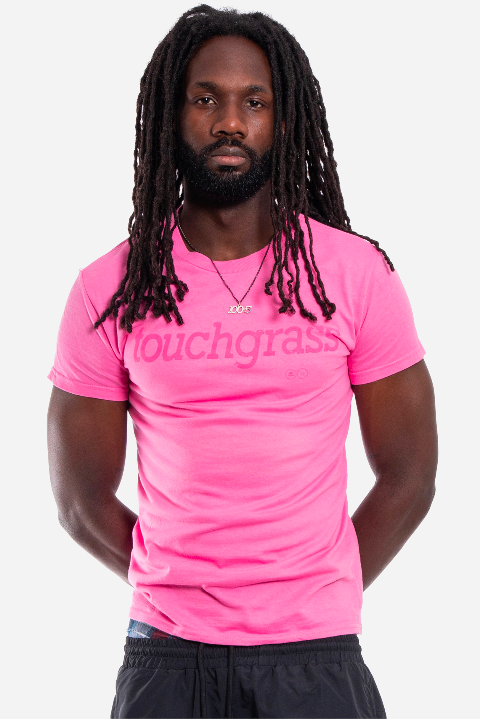 Touchgrass classic tee pink