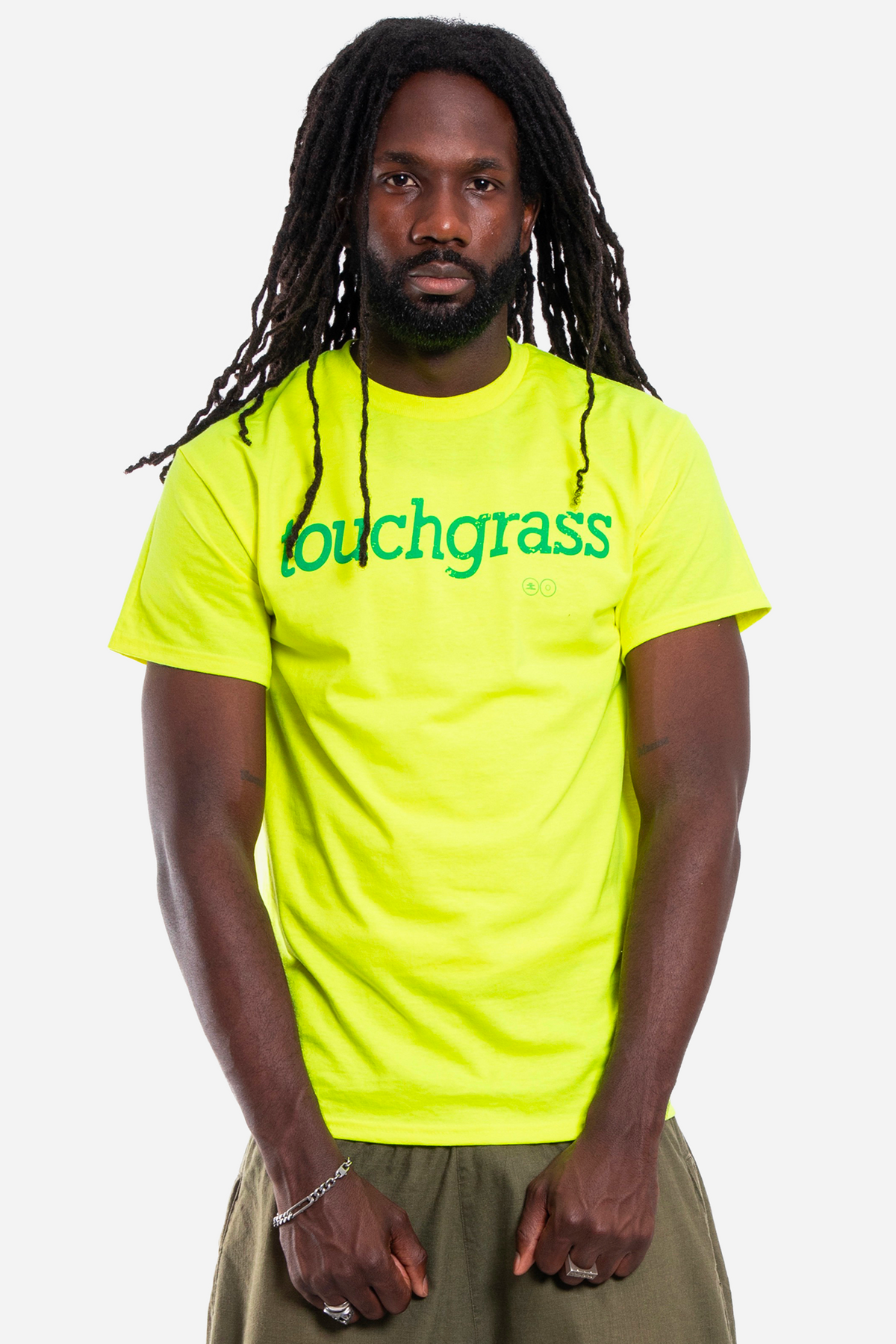 Touchgrass classic tee bright yellow