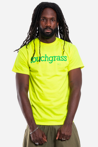 Touchgrass classic tee bright yellow