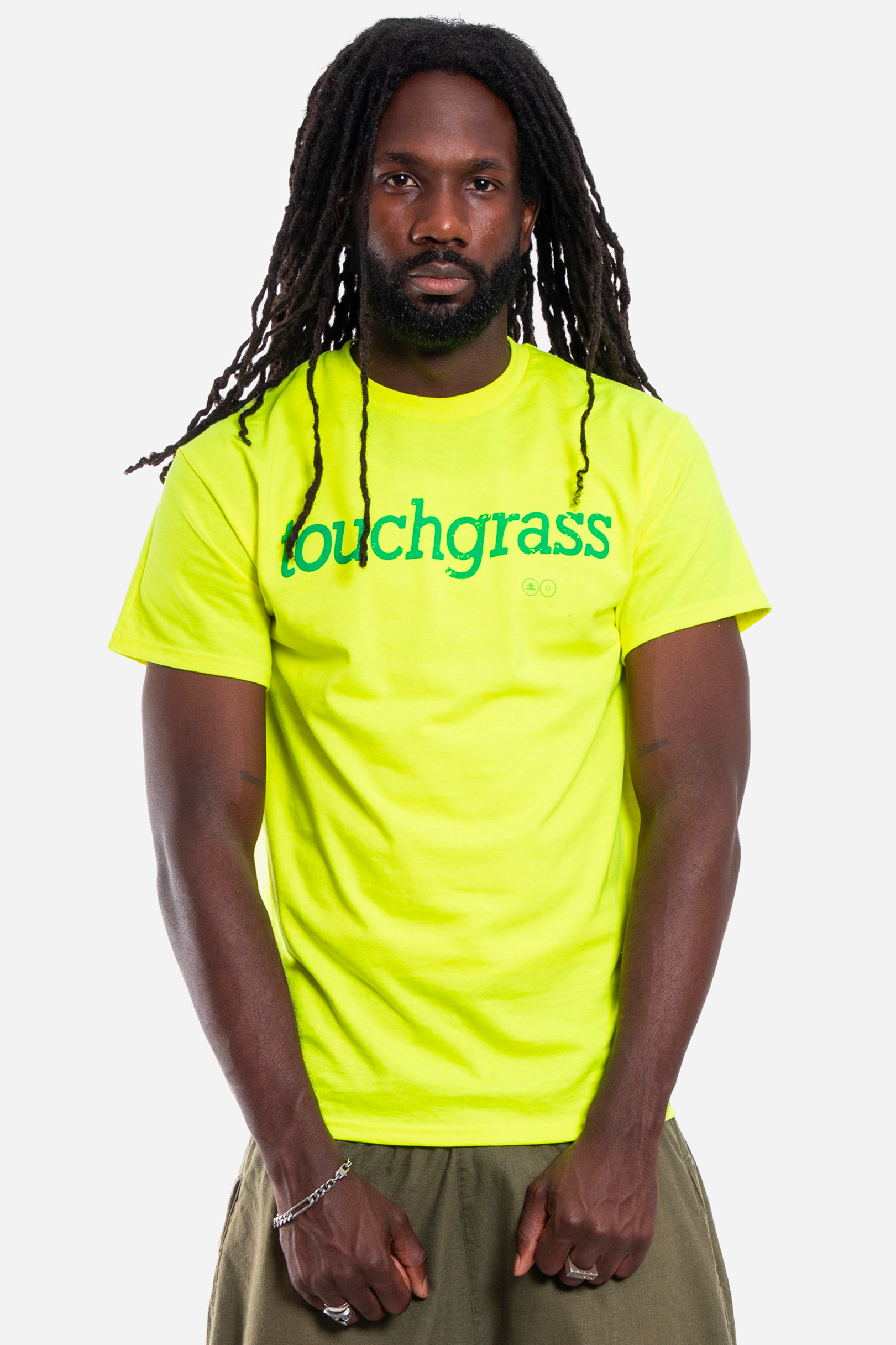 Touchgrass classic tee bright yellow