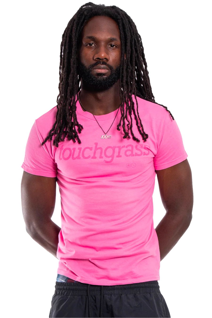 Touchgrass classic tee pink