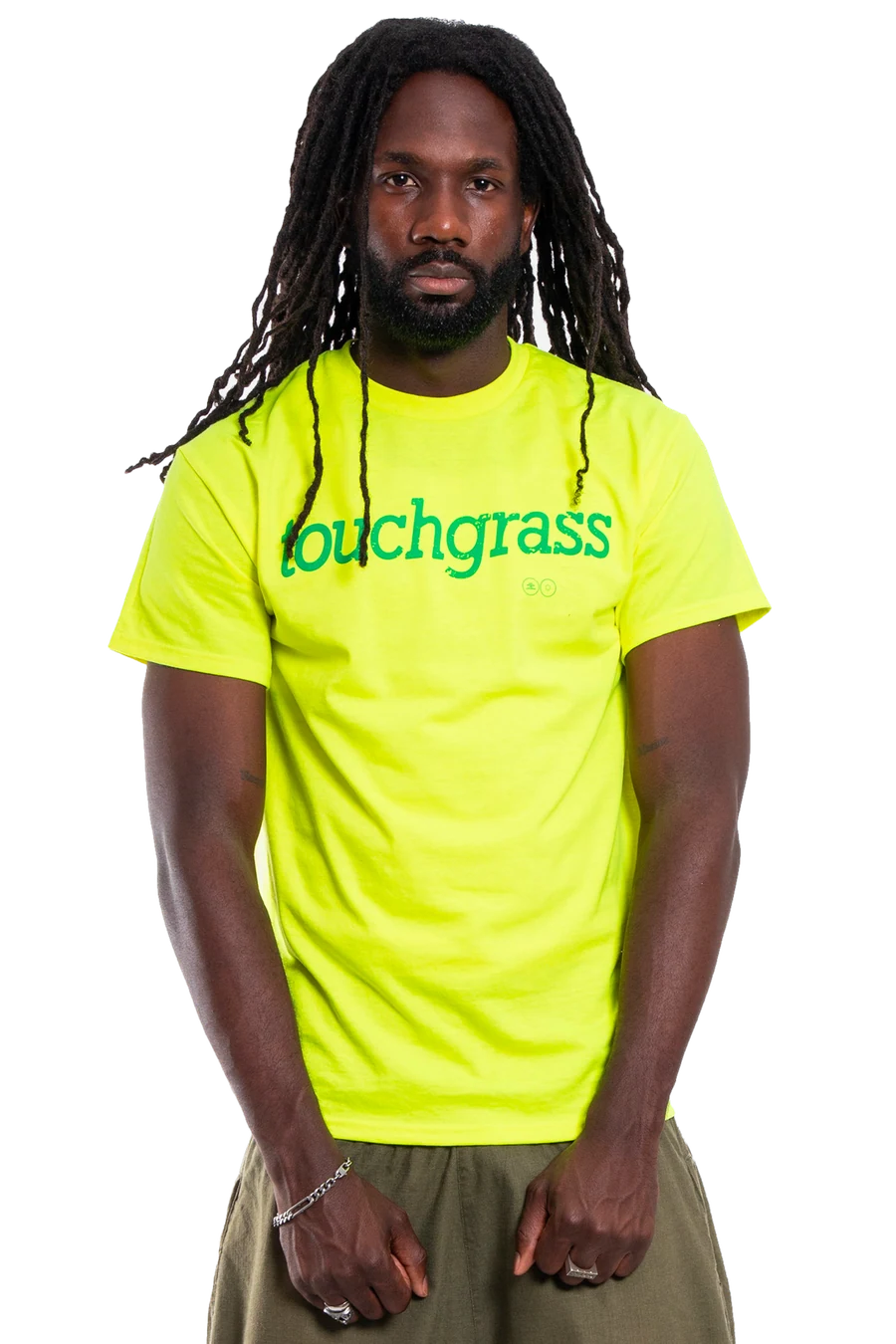 Touchgrass classic tee bright yellow